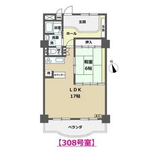 エーデルハイム高岡町【3階】の間取り