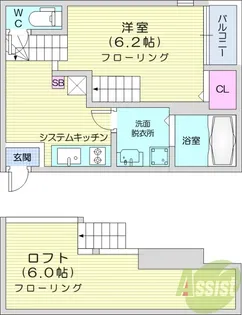 ピノヴィラージュ福住町【1階】の間取り