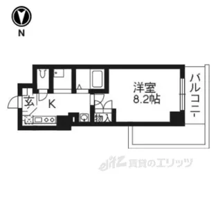 マインズ・コム四条大宮【6階】の間取り