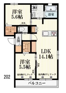 Brown Wing【2階】の間取り