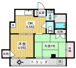 ソマール西竹の塚【2階】の間取り