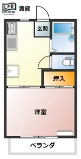 ハイツ足立(医学部)【1階】の間取り