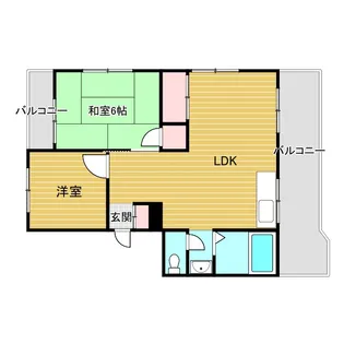 コーポ緑地【4階】の間取り