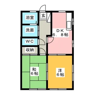 ルネッセキノミヤB【1階】の間取り