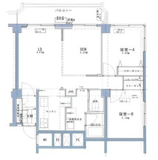 荻窪パーク・マンション【3階】の間取り