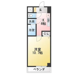 アーバンシティ弥生【3階】の間取り