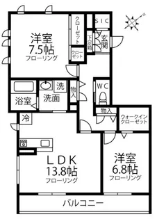 ラディーチェB【3階】の間取り