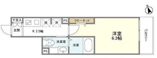ウェルスクエア経堂SOUTH【2階】の間取り