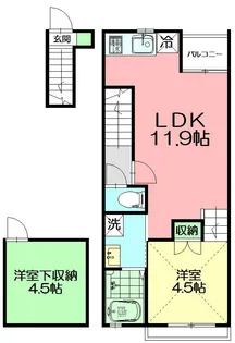 COMODI(コモディ)【2階】の間取り