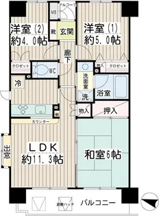 コスモ川崎アーバンフォルム【5階】の間取り