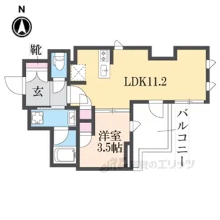 ローレルアイ京都四条大宮【4階】の間取り