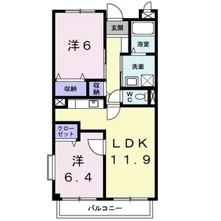 サンライズ三崎【3階】の間取り