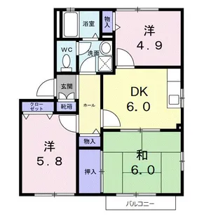スプリングI【2階】の間取り