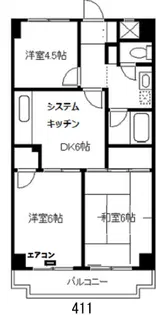 シャトーサンハイム【4階】の間取り