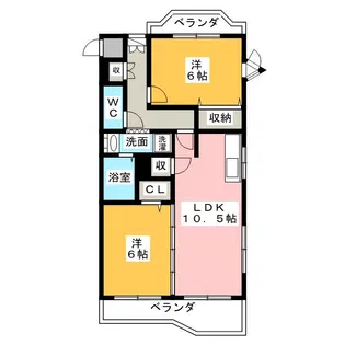 ポニーヒル長久手B棟【1階】の間取り