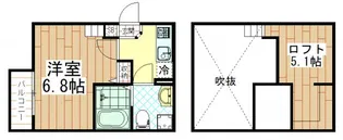 エルサチ【2階】の間取り