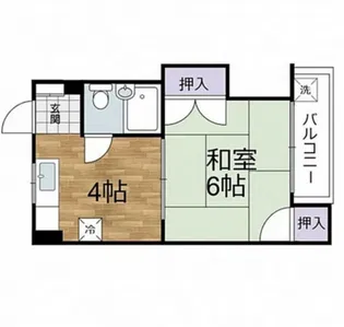 蟹屋マンション【3階】の間取り