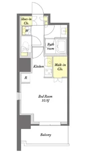 プライムメゾン板橋【14階】の間取り