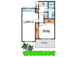 フローレンス桜町【1階】の間取り