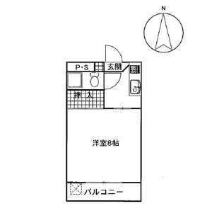 ヒルサイドマンションII【1階】の間取り