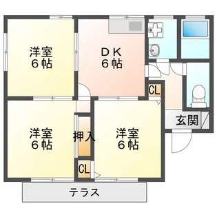 リバーコートE【1階】の間取り