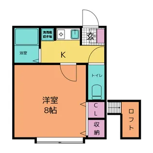 ラフィーネ・シェソア【2階】の間取り