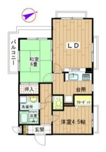 神奈川県足柄下郡湯河原町宮上【マンション】の間取り