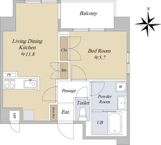楓koa新丸子【3階】の間取り