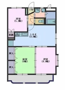 グランデルA【3階】の間取り