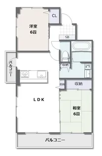 ヴァンコートII【7階】の間取り