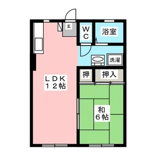 タウニートヨタ B【1階】の間取り