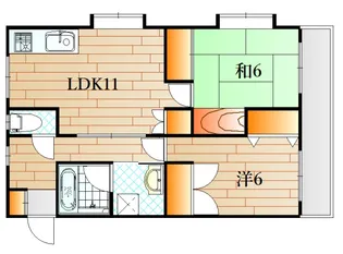 山口県下関市新垢田北町【マンション】の間取り