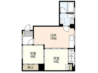 Calm中広【3階】の間取り