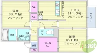 ラルーナ【2階】の間取り