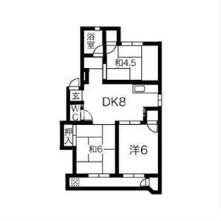 ハイツ高御堂F棟【3階】の間取り