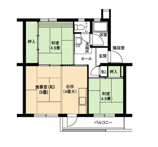 2DKの間取り画像