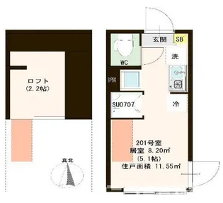 東京都中野区鷺宮6【アパート】の間取り