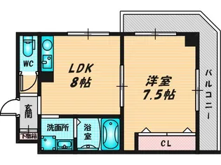 ドゥミルアン東大阪【7階】の間取り