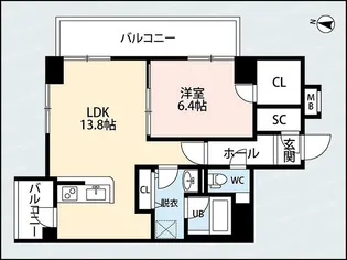 Victory1(ビクトリーワン)【4階】の間取り