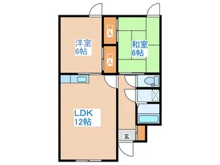 ハイツとみた【2階】の間取り