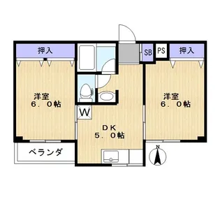 ルミエール針ヶ谷【2階】の間取り