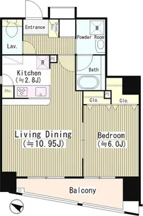 アクアアンビシャス八丁堀【4階】の間取り