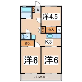 小澤ハイツ【2階】の間取り
