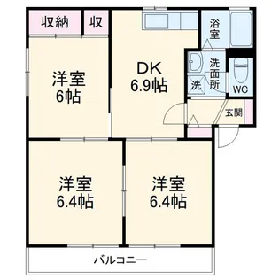 3DKの間取り画像