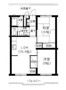 実穂マンション【3階】の間取り