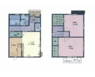 福島県いわき市泉町滝尻字御前田【一戸建】の間取り