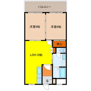 シティ富士見【3階】の間取り