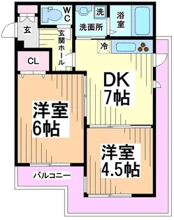 神奈川県川崎市多摩区宿河原2【マンション】の間取り