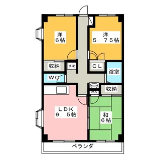 ハートピア3【3階】の間取り