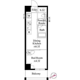 ハーモニーレジデンス新宿【5階】の間取り